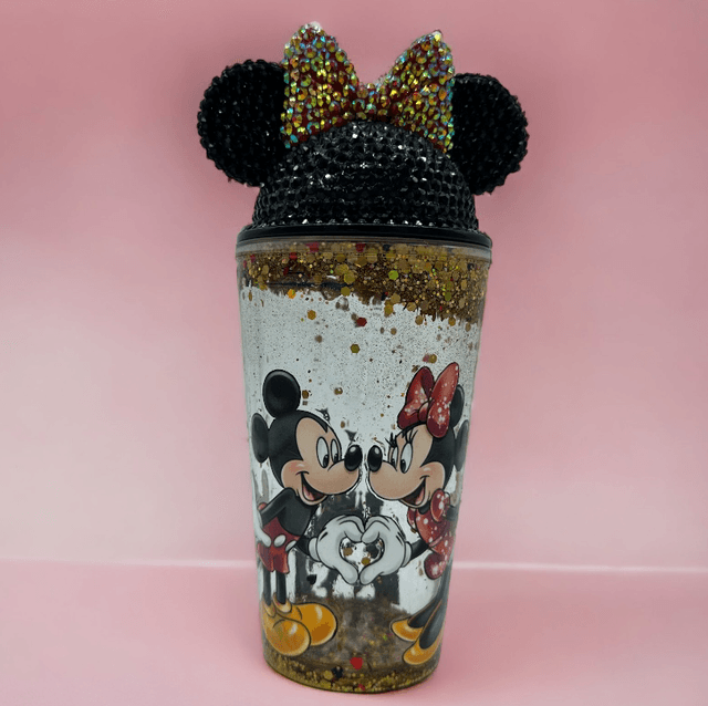 Gobelet Snowglobe Disney Mickey Et Minnie Mouse 