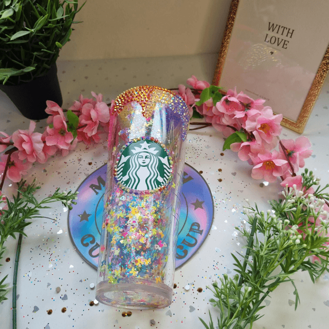 Tasse Snow Globe multicolor avec strass